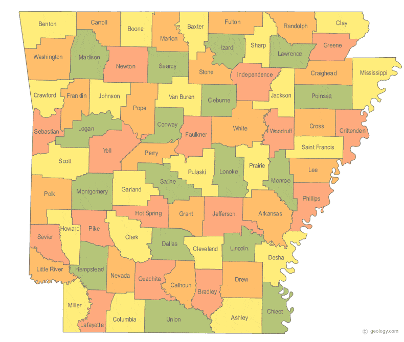 Arkansas state outline