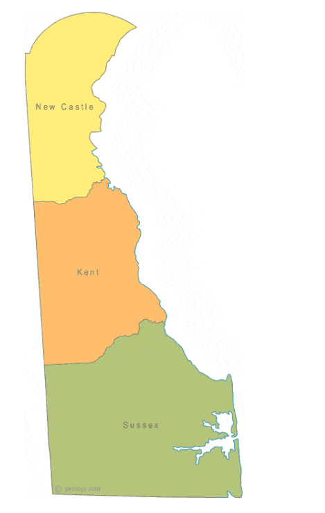 Delaware state outline