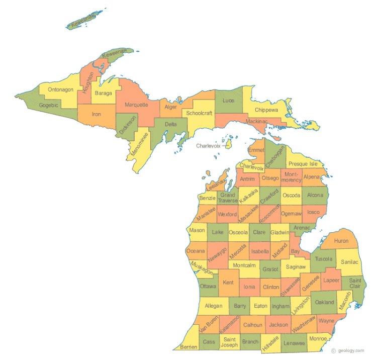 Michigan state outline