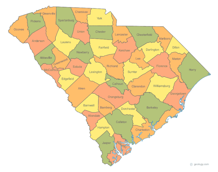 South Carolina state outline