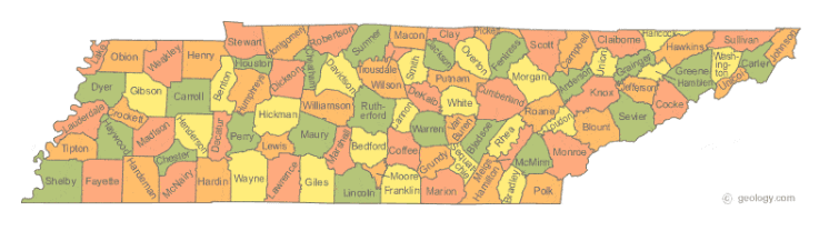 Tennessee state outline